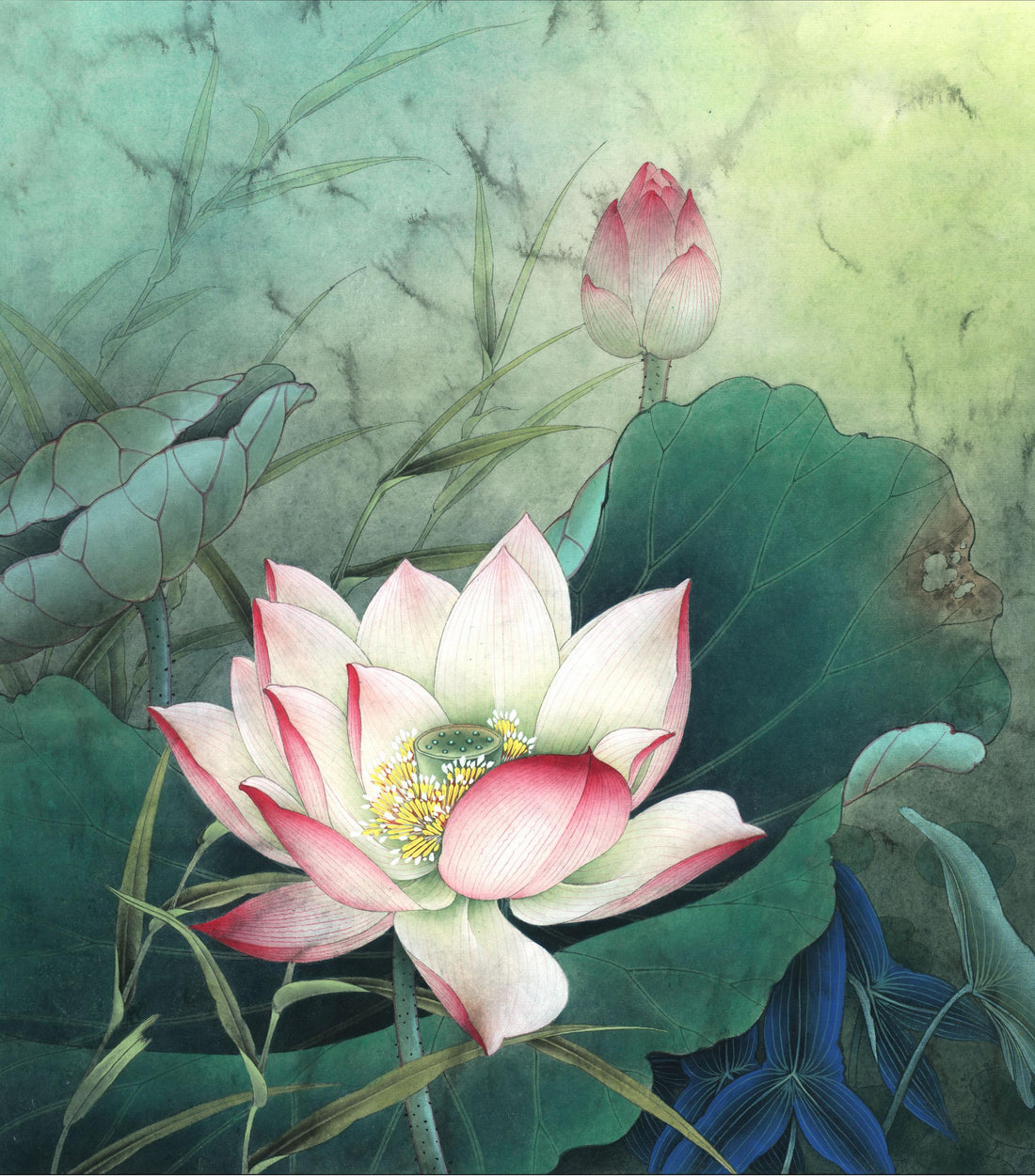 Graceful Lotus Blossom: A Journey Through Chinese Ink Wash Painting