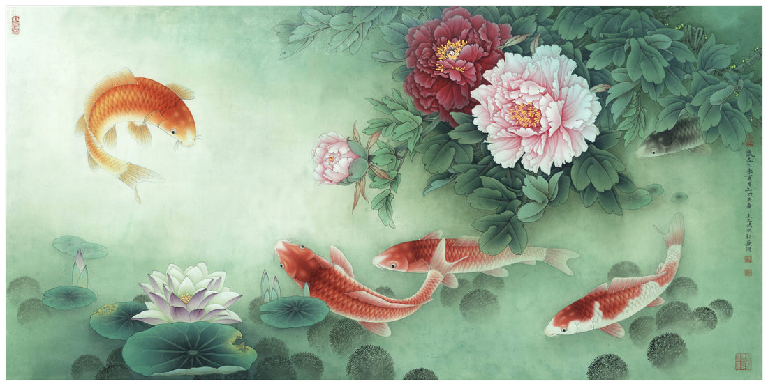 The Serene Dance: A Glimpse into Traditional Chinese Ink Wash Painting
