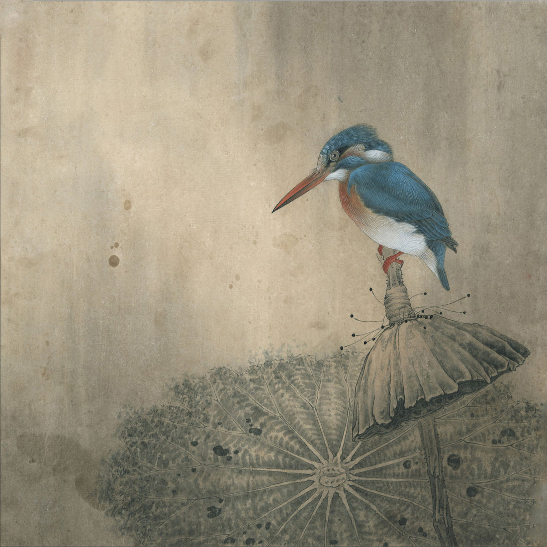 Kingfisher on Lotus: A Journey Through Chinese Brushwork
