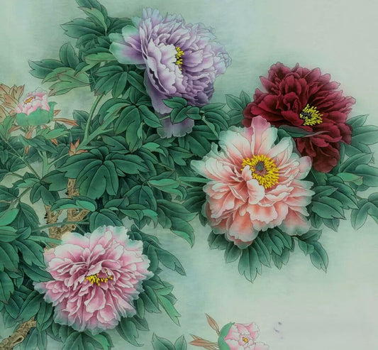 Abundance in Bloom: Koi and Peonies in Chinese Brushwork