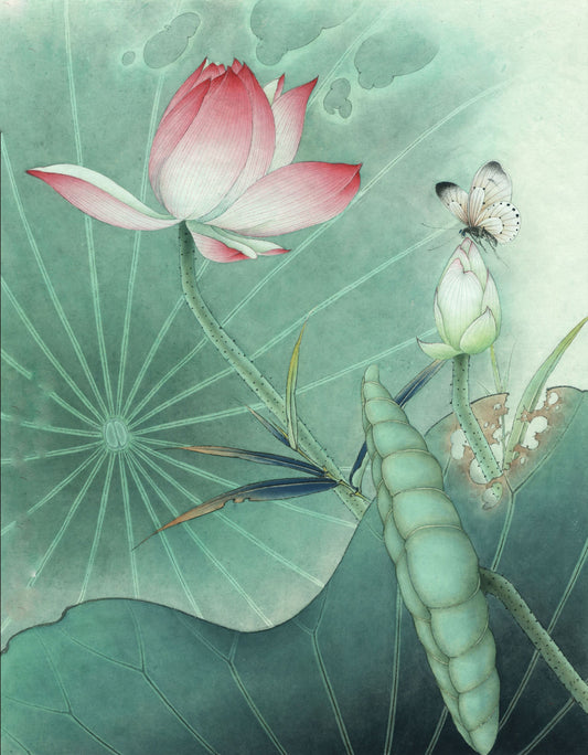 White Butterfly and Pink Lotus: A Journey Through Chinese Drawing Techniques