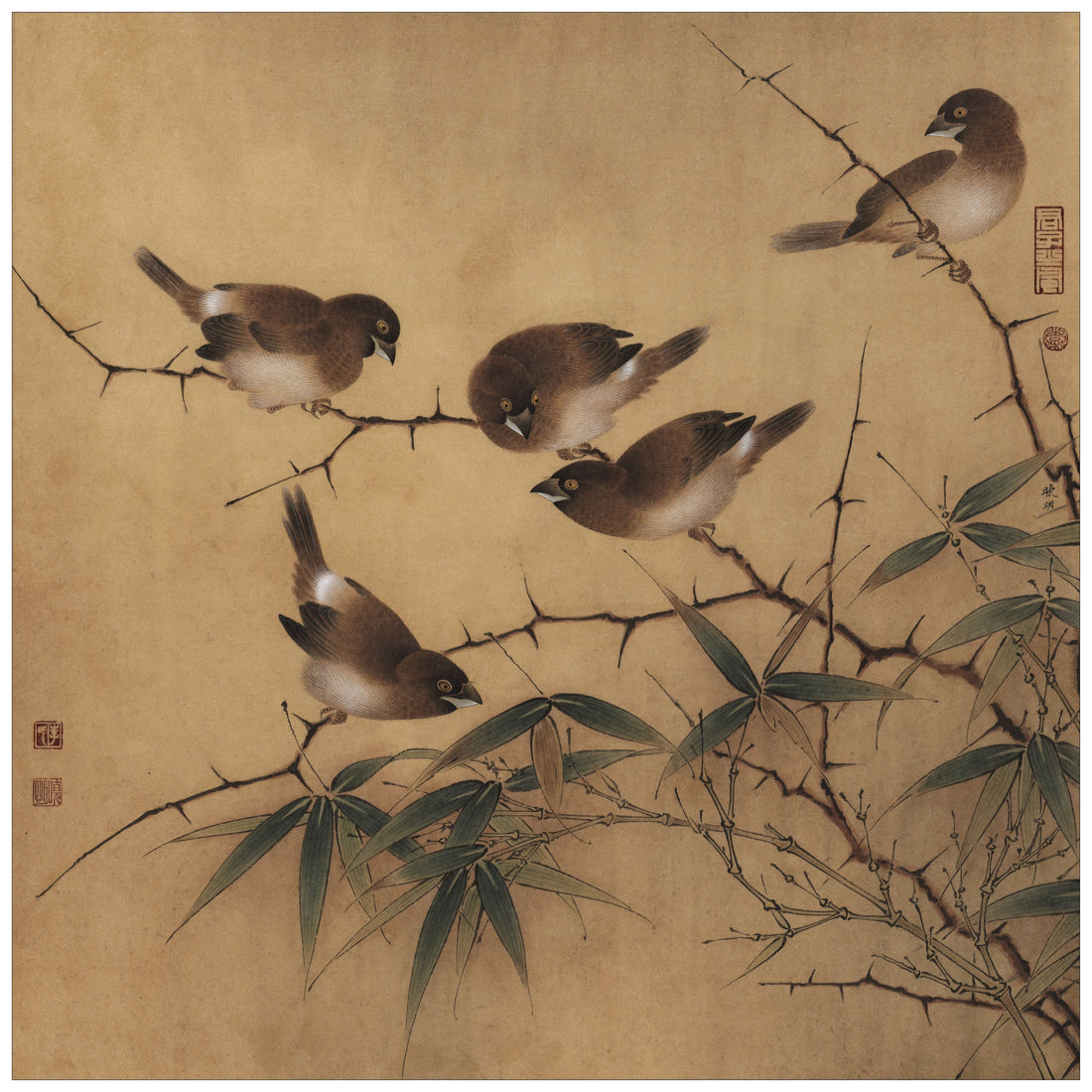 Five Sparrows and Bamboo: A Journey Through Chinese Brushwork