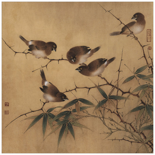 Five Sparrows and Bamboo: A Journey Through Chinese Brushwork