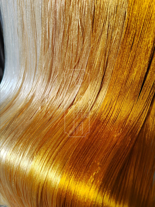10g Suzhou Embroidery Thick Filament Slightly Twisted Mulberry Silk Thread(暗金色) - Hand-dyed Ronghua Threads