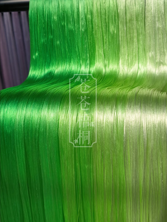 10g Suzhou Embroidery Thick Filament Slightly Twisted Mulberry Silk Thread(绿色系) - Hand-dyed Ronghua Threads
