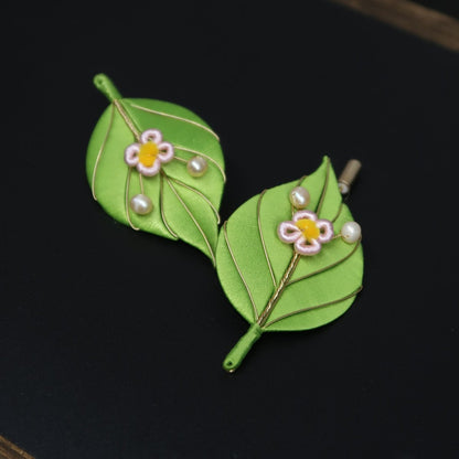 Kit fai da te per gioielli Chanhua, spilla con fiori su foglie - Include video tutorial dettagliato