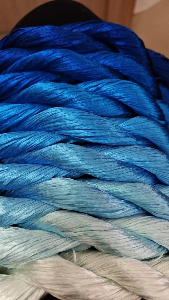 10g*8 Suzhou Embroidery Thick Untwisted Mulberry Silk Thread(#青花瓷 10g*8) - Ronghua Threads