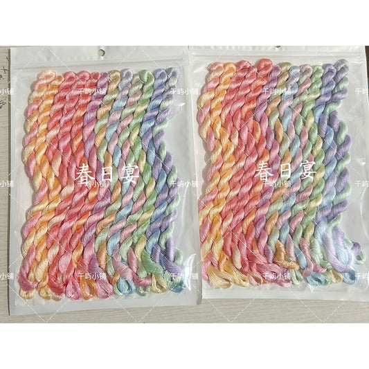 120D Hand-Dyed Gradient Thread for Chanhua and Embroidery – 200m*12（春日宴）