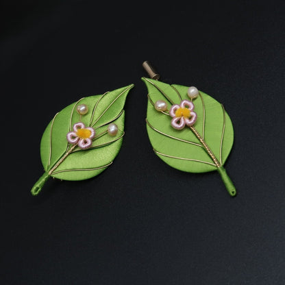 Kit fai da te per gioielli Chanhua, spilla con fiori su foglie - Include video tutorial dettagliato