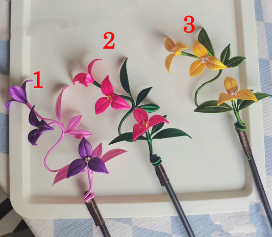 Fermaglio per capelli fatto a mano con fiori - Fermaglio per capelli in seta (Chanhua)