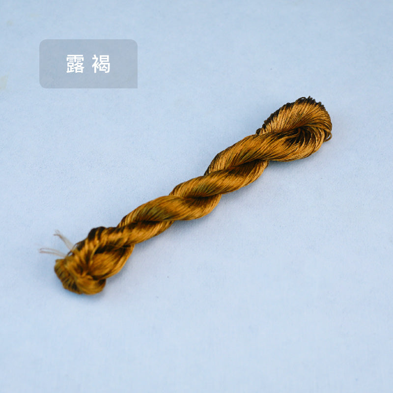 10g Suzhou Embroidery Thick Untwisted Mulberry Silk Thread(#露褐) - Ronghua Threads