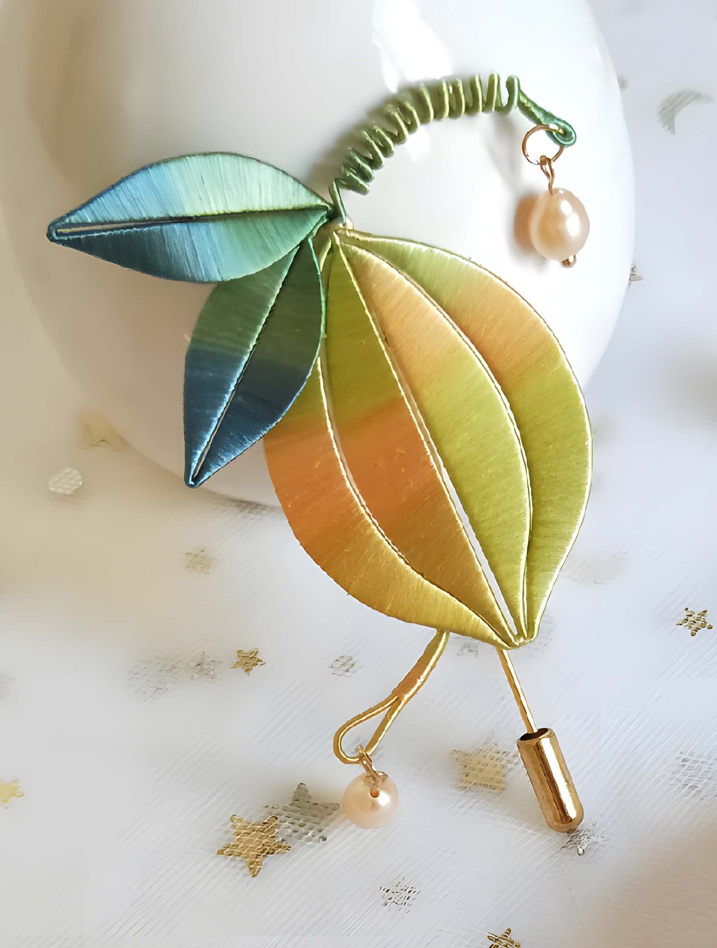 Broche sur mesure Lass - Broche en soie (Chanhua)