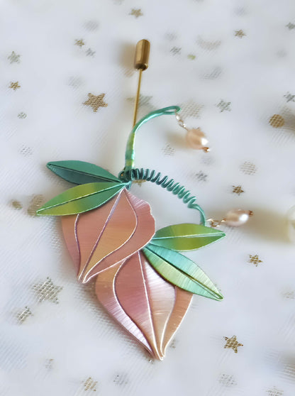 Broche sur mesure Lass - Broche en soie (Chanhua)