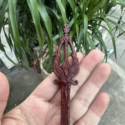 Natural Wooden Victory Sword Hair Stick Set - 20cm Hairpin (胜利之剑)