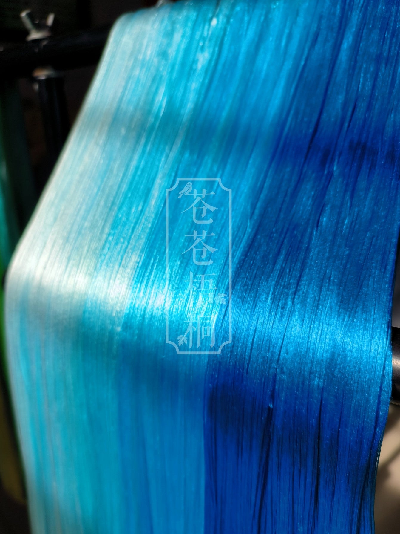 10g Suzhou Embroidery Thick Filament Slightly Twisted Mulberry Silk Thread(雾霾蓝) - Hand-dyed Ronghua Threads