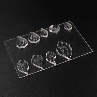 Clear Acrylic Wire Shaping Templates - Rose Set(96-104)