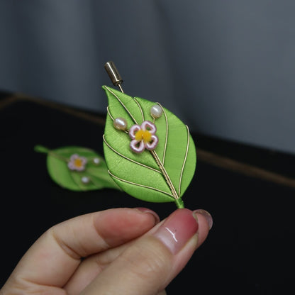 Kit fai da te per gioielli Chanhua, spilla con fiori su foglie - Include video tutorial dettagliato