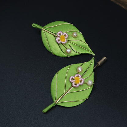 Kit fai da te per gioielli Chanhua, spilla con fiori su foglie - Include video tutorial dettagliato