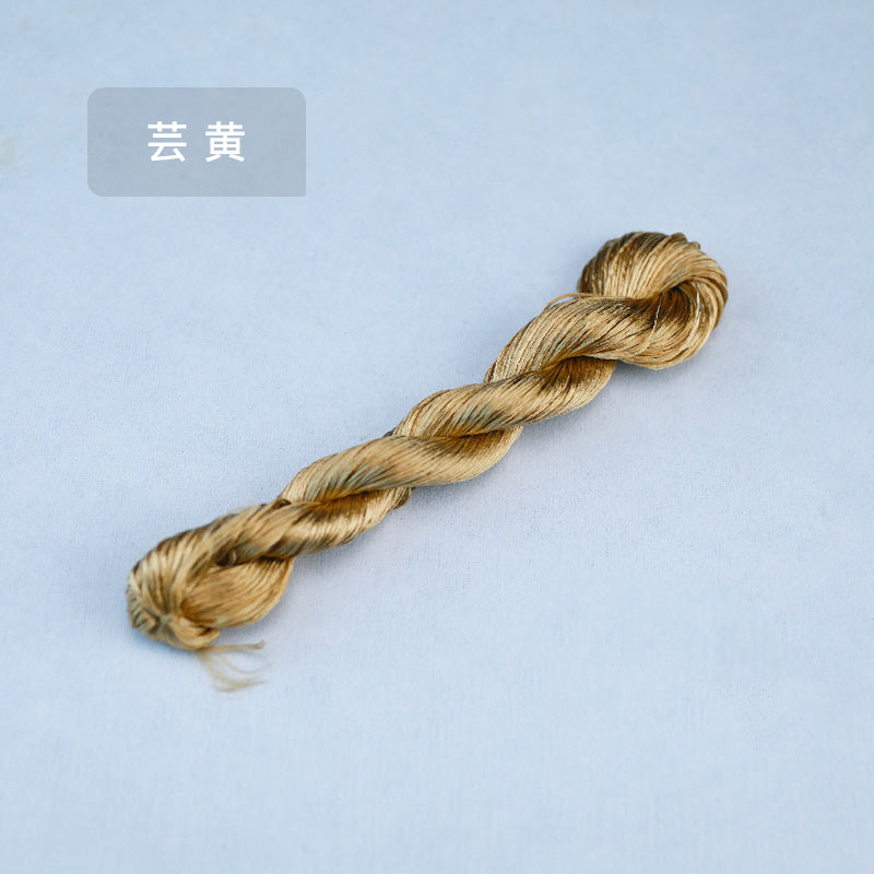10g Suzhou Embroidery Thick Untwisted Mulberry Silk Thread(#露褐) - Ronghua Threads