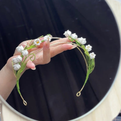 Lily of the Valley Hair Crown Chanhua Materials Flowers DIY Kit - Include Detailed Video Tutorial