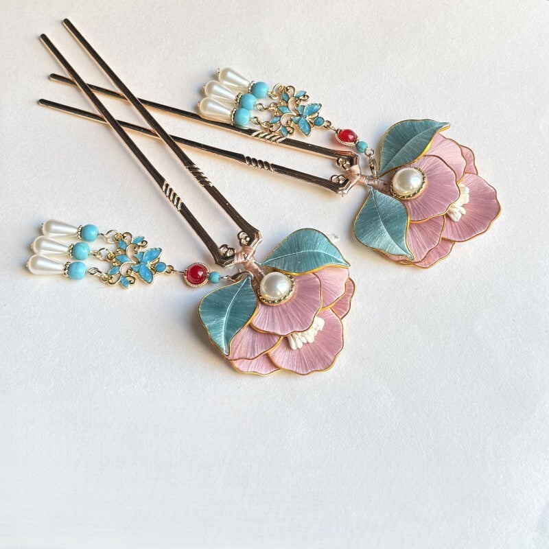 Small Peony Chanhua Series with Cloisonne Edge Materials Flowers DIY Kit - Include Detailed Video Tutorial
