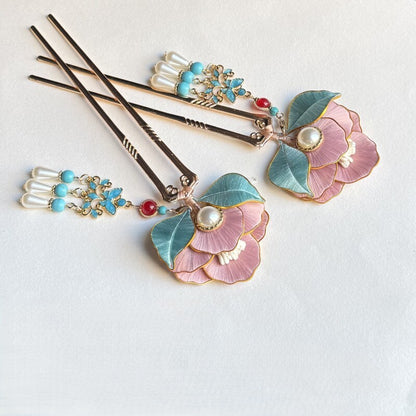 Small Peony Chanhua Series with Cloisonne Edge Materials Flowers DIY Kit - Include Detailed Video Tutorial