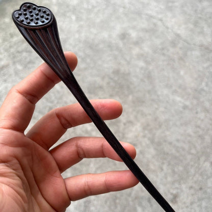 Natural Wooden Lotus Pod Hair Stick Set - 20cm Hairpin (莲蓬)