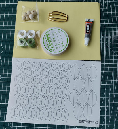 Jasmine Hair Comb Chanhua Materials Flowers DIY Kit - Include Detailed Video Tutorial