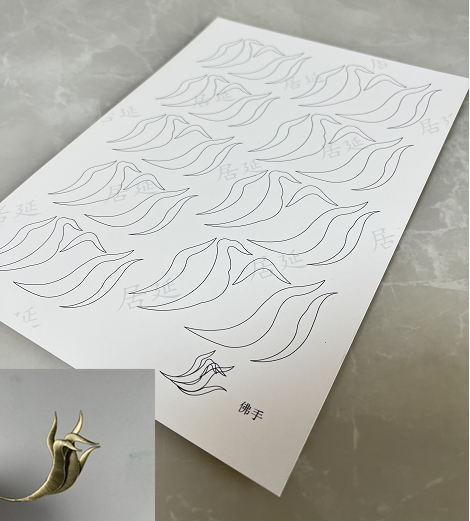 Lanterna piccola - JY DIY Chanhua Modello in carta per accessori tradizionali per capelli