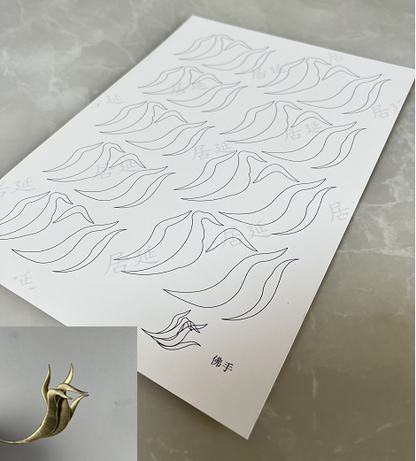 Lanterna piccola - JY DIY Chanhua Modello in carta per accessori tradizionali per capelli