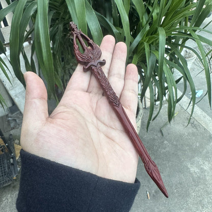 Natural Wooden Victory Sword Hair Stick Set - 20cm Hairpin (胜利之剑)