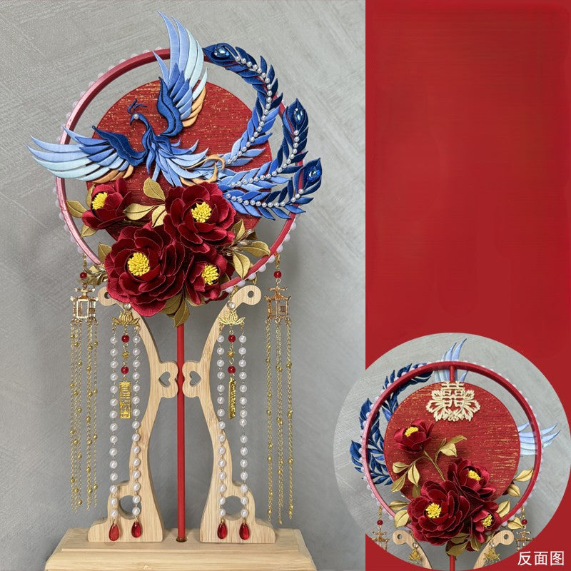 Phoenix Double-sided Round Fan Chanhua Materials DIY Kit - Include Detailed Video Tutorial