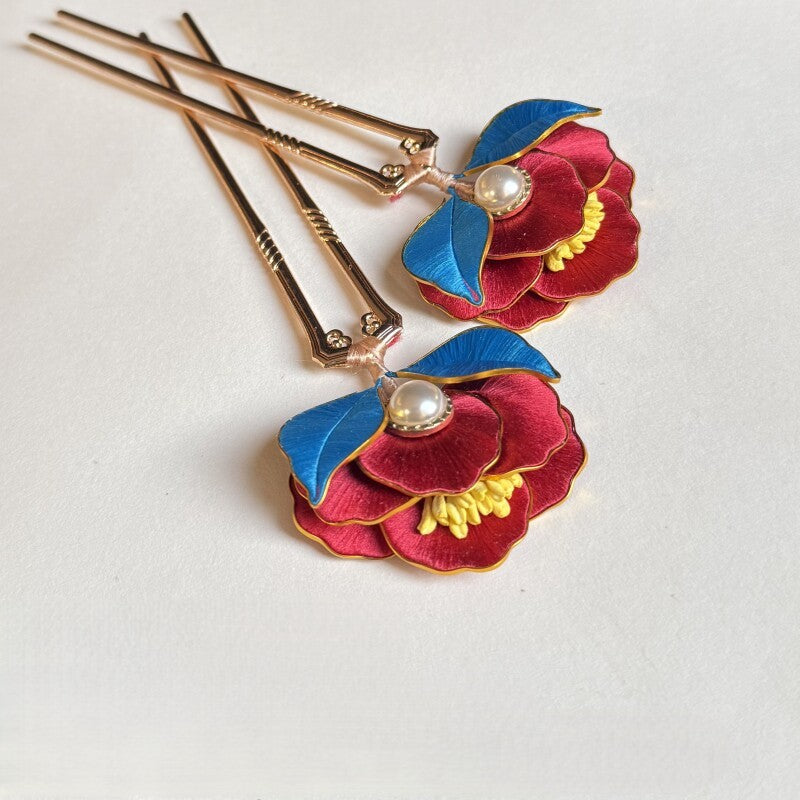 Small Peony Chanhua Series with Cloisonne Edge Materials Flowers DIY Kit - Include Detailed Video Tutorial
