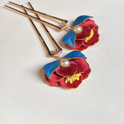 Small Peony Chanhua Series with Cloisonne Edge Materials Flowers DIY Kit - Include Detailed Video Tutorial