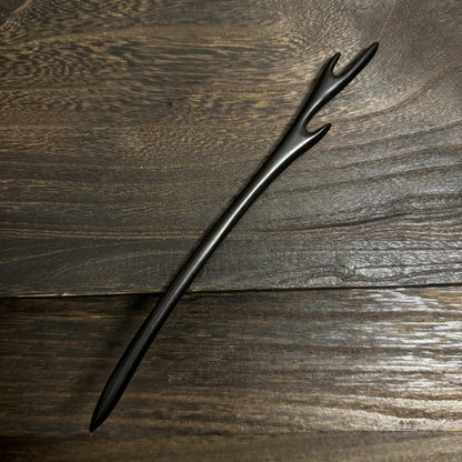 Natural African Blackwood Hair Stick Set - 21cm Long Curved Designs #21cm紫光檀