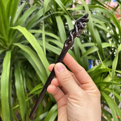 Natural Wooden Hair Stick Set - 20cm Plum Blossom Design (梅花三弄)