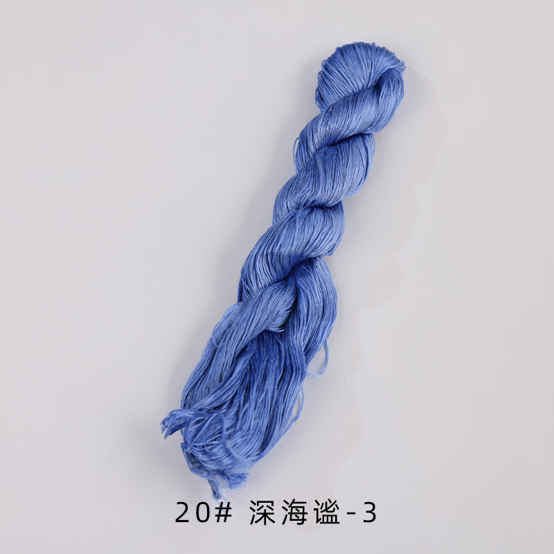 400m Suzhou Embroidery Untwisted Mulberry Silk Thread(Blue01) - Ronghua Threads
