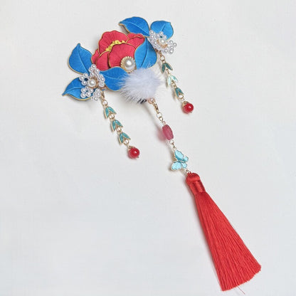 Small Peony Chanhua Series with Cloisonne Edge Materials Flowers DIY Kit - Include Detailed Video Tutorial