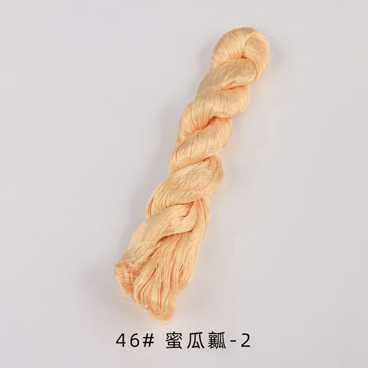 400 m di filo di seta di gelso non ritorto per ricamo Suzhou (arancione03) - Fili Ronghua