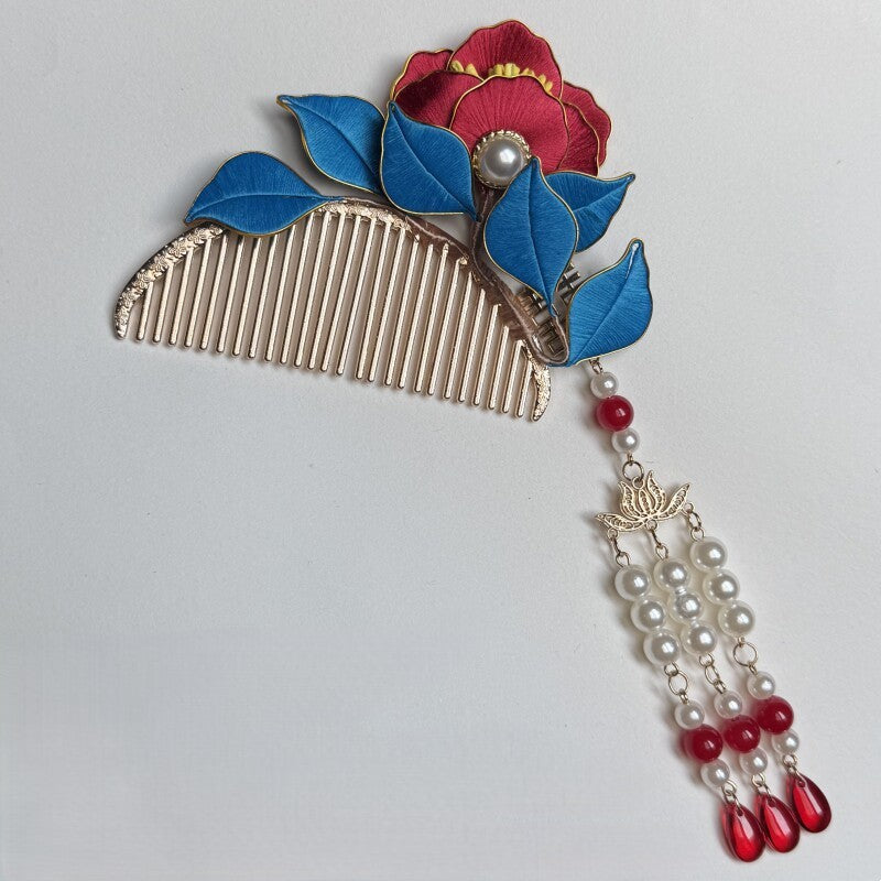 Small Peony Chanhua Series with Cloisonne Edge Materials Flowers DIY Kit - Include Detailed Video Tutorial