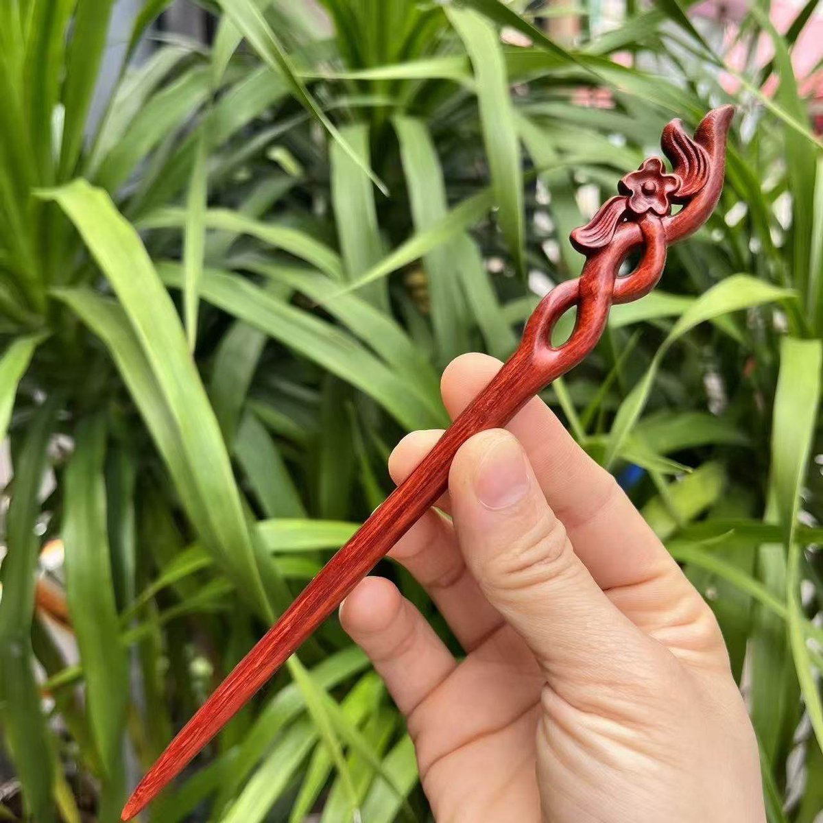 Natural Wooden Hair Stick Set - 20cm Plum Blossom Design (梅花三弄)