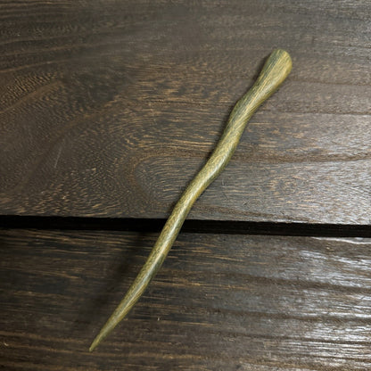 Natural Green Sandalwood Hair Stick Set - Premium Heartwood Designs #18cm绿檀