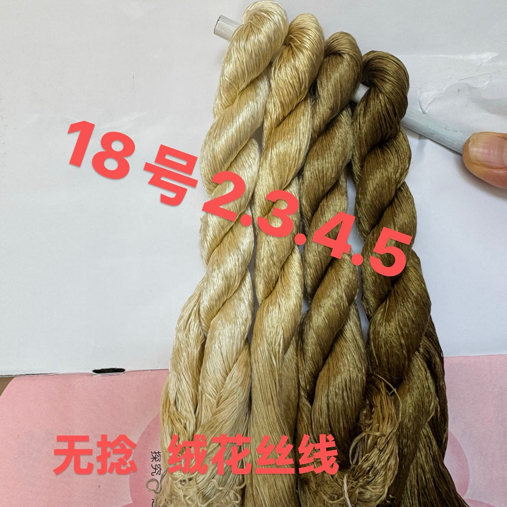 400 m Monofilo di seta di gelso non ritorto per ricamo Suzhou (set18) - Fili Ronghua