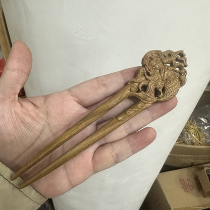 Natural Wooden Hair Stick Set - 17cm U Shape Mermaid Hairpin (美人鱼)