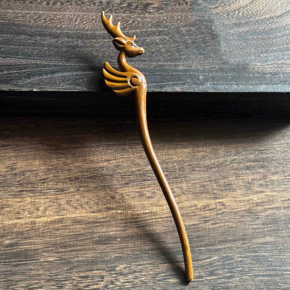 Golden Phoebe Wood Hair Stick | Natural Wooden Hairpin for Buns, Updos & DIY Projects #金丝檀木木簪合集