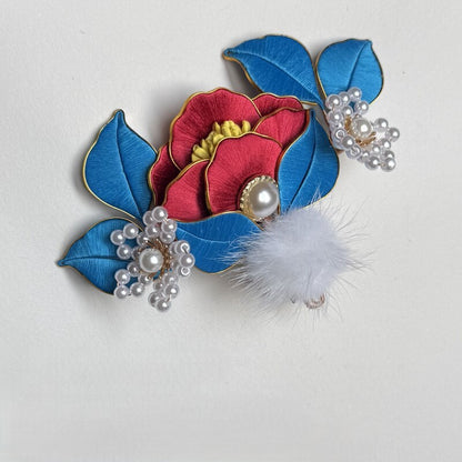 Small Peony Chanhua Series with Cloisonne Edge Materials Flowers DIY Kit - Include Detailed Video Tutorial