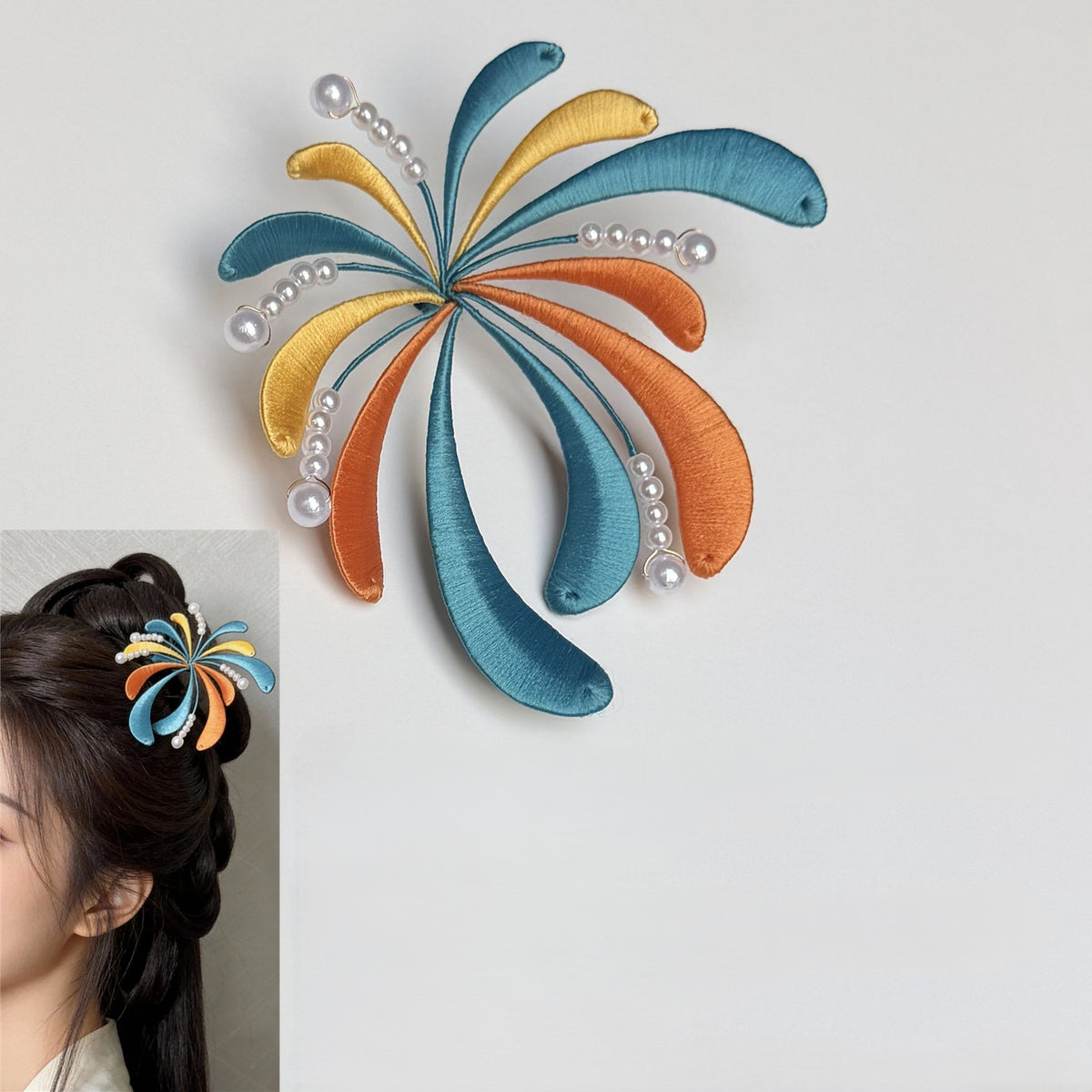 Firework-shaped Hairpin Brooch Chanhua Materials DIY Kit - Include Detailed Video Tutorial