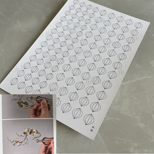 JY DIY Chanhua Gabarit Papier pour Accessoires de Cheveux Traditionnels - Série Zhanfang