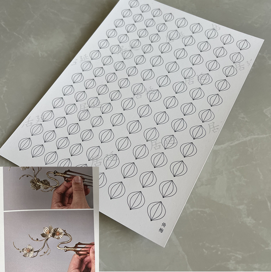 JY DIY Chanhua Paper Template for Traditional Hair Accessories - Zhanfang Series