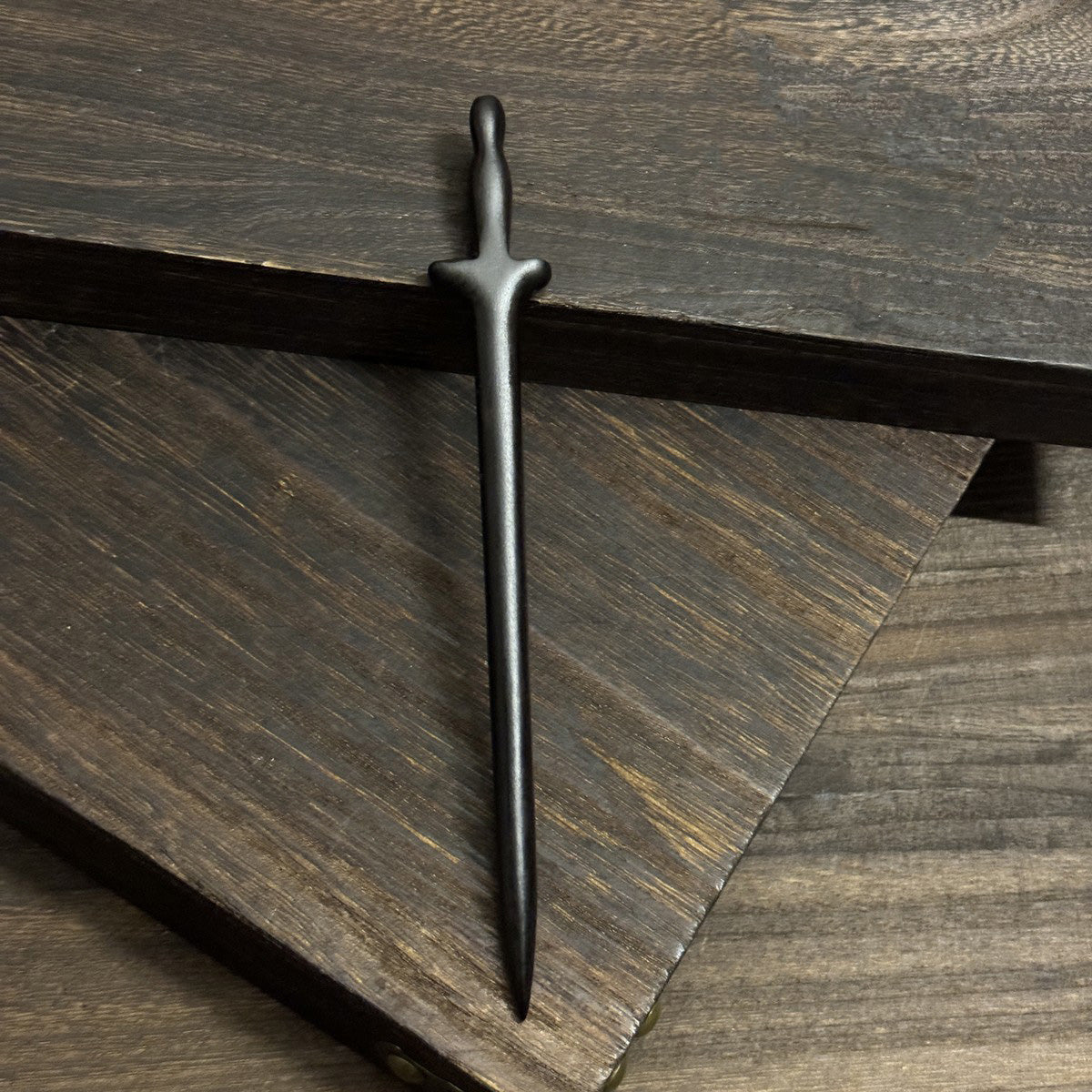 Natural African Blackwood Hair Stick - Immortal Sword Design #仙剑